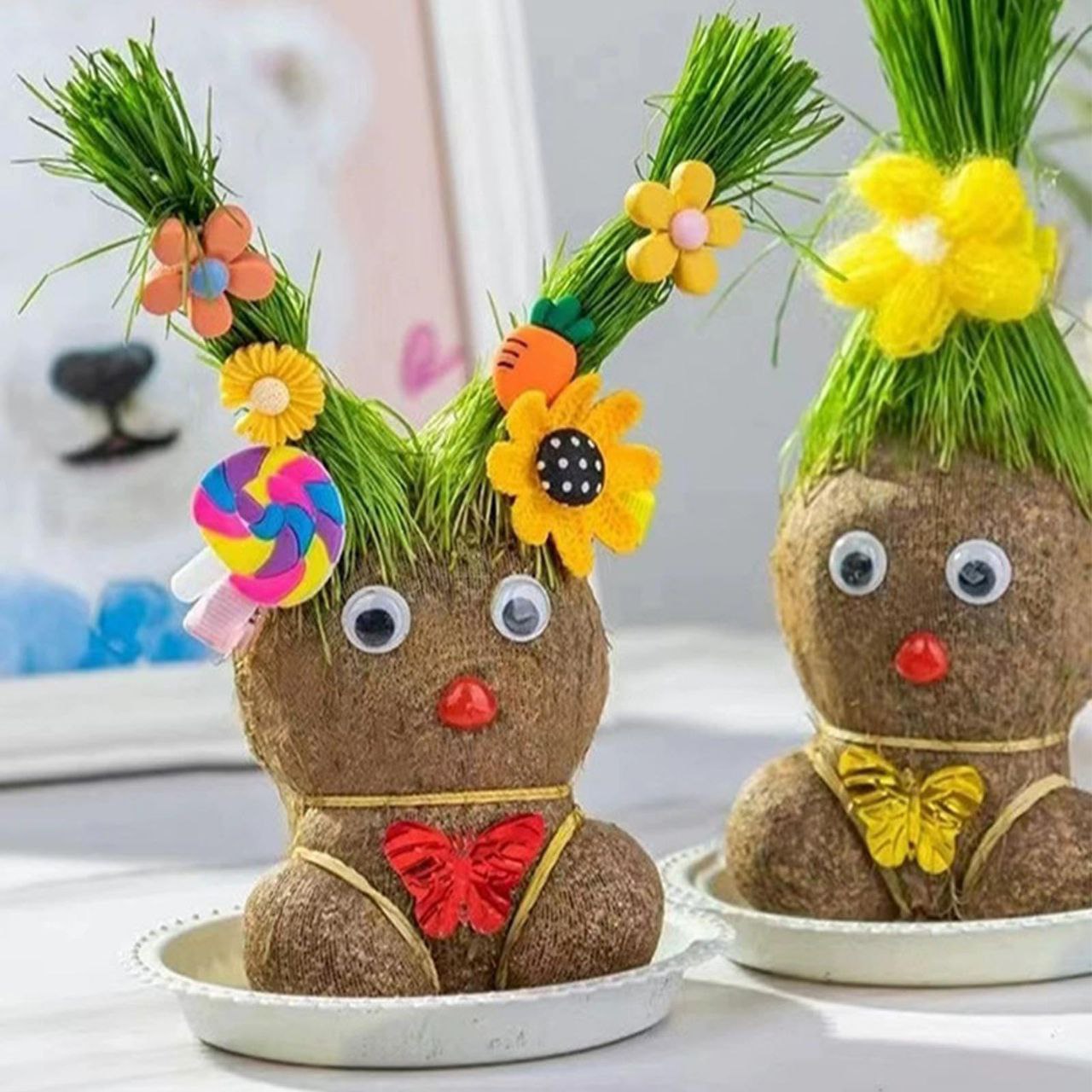 Grass Head Doll Kids DIY Hair Growing Toy